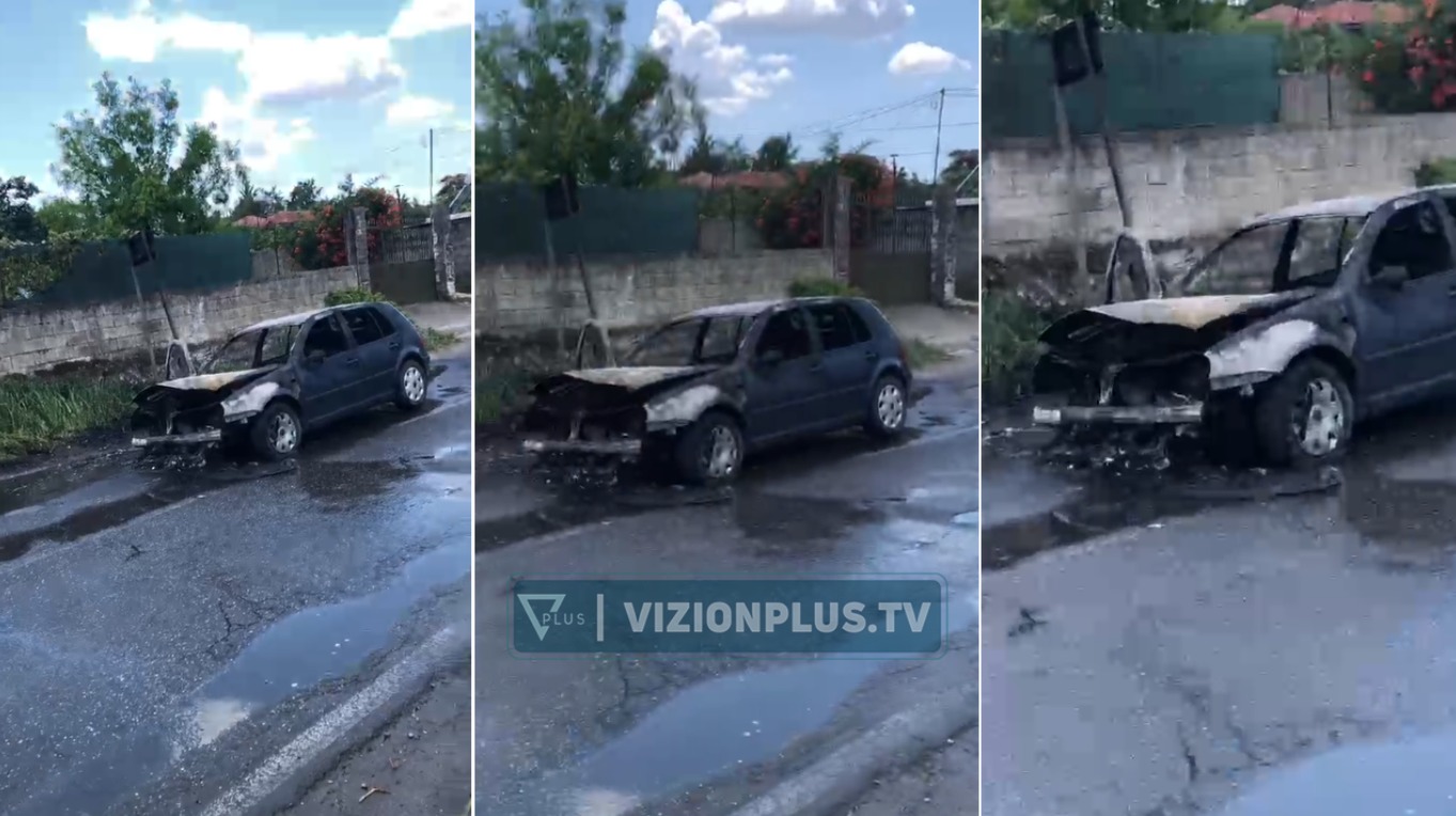 Përfshihet nga flakët një automjet në lëvizje në Cërrik  shpëton drejtuesja