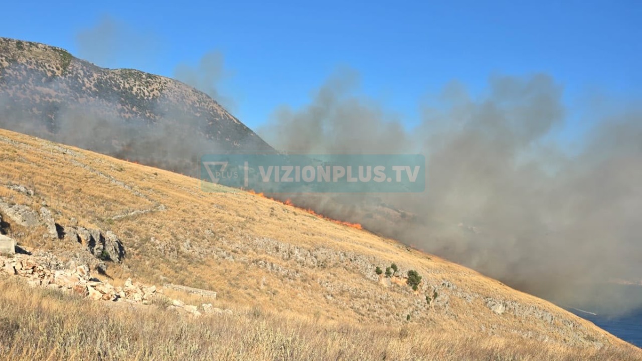 Zjarr i përmasave të mëdha në Llaman  situata problematike për shkak të temperaturave të larta