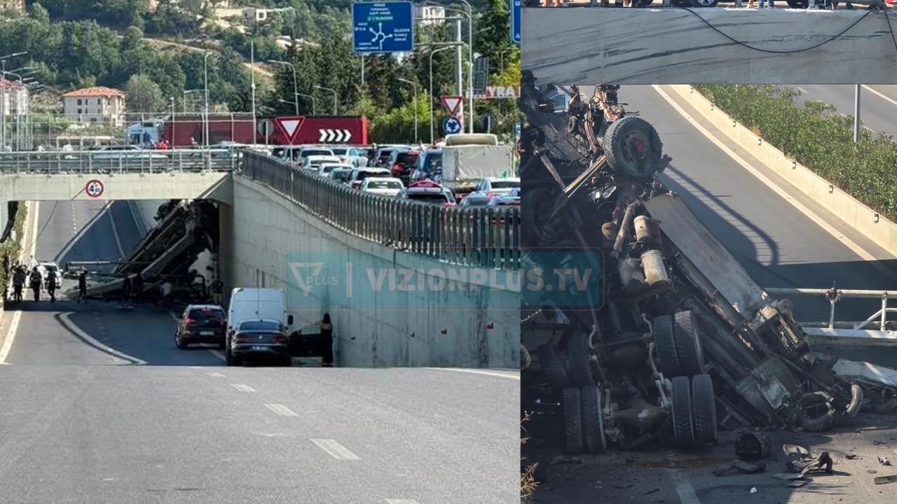 Aksident tek rrethrrotullimi i TEG ut  Betonierja bie nga lartësia në autostradë  dy viktima dhe një i plagosur