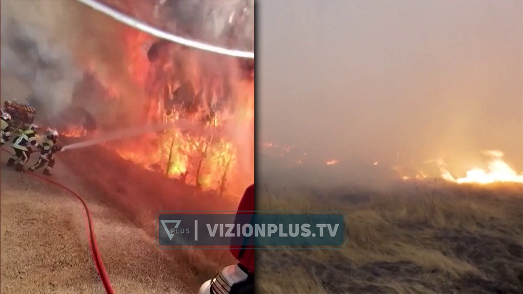 Betejë me zjarret dhe të nxehtin  dhjetëra vatra mbeten aktive në Francë e Spanjë  Shqetësuese  rritja e temperaturave