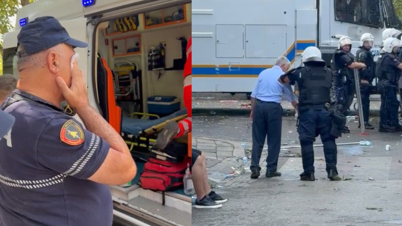 QSUT  17 persona po marrin trajtim mjekësor pas protestës  të gjithë jashtë rrezikut për jetën