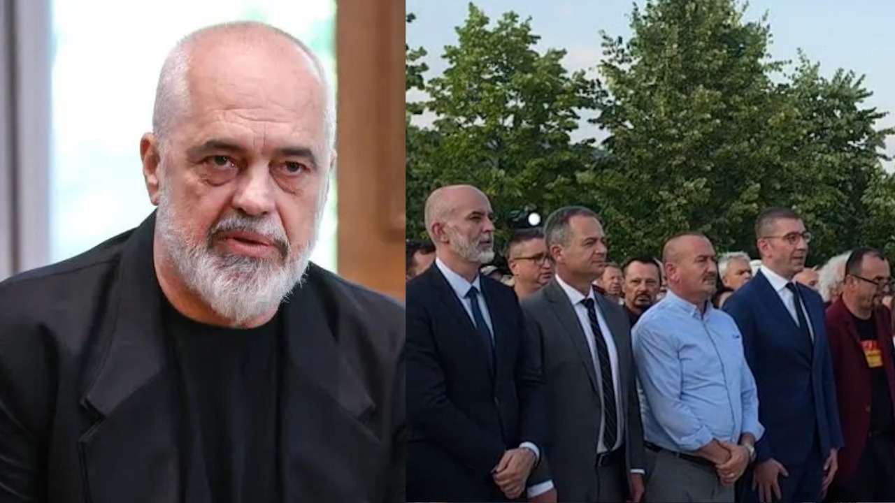 Himni shqiptar nuk u luajt gjatë vizitës së Mickoskit  reagon Rama  Shqipëria nuk do t i përgjigjet me të njëjtën monedhë parodisë së Pustecit