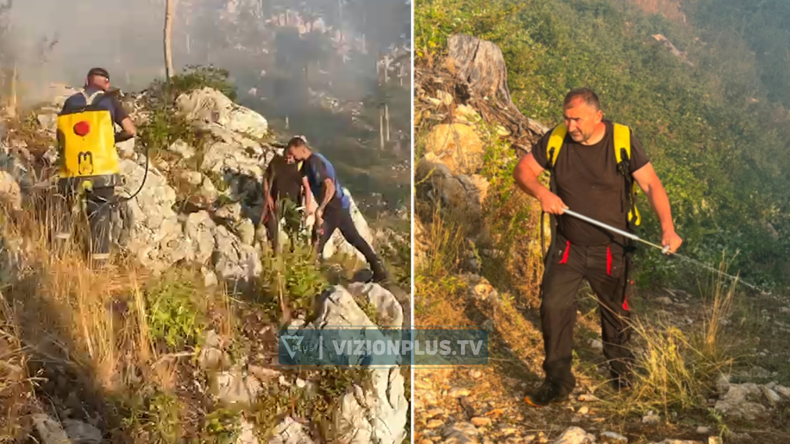 Librazhd  Zjarri në Dardhë vijon prej gjashtë ditësh  terreni i vështirë pengon ndërhyrjen e zjarrfikësve