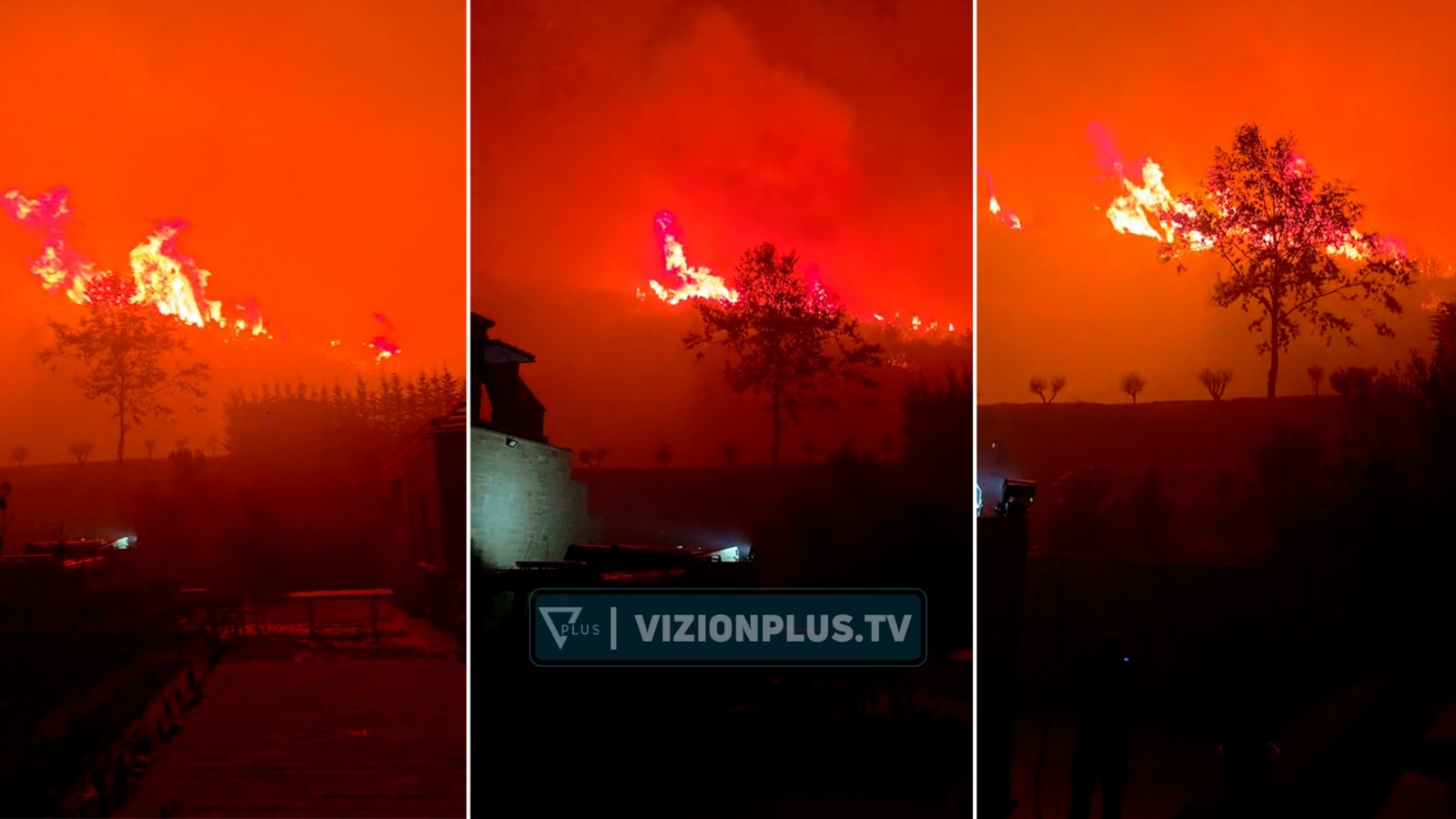 Alarm i KUQ në Priskë  nis evakuimi i banorëve  Era favorizon përhapjen e flakëve