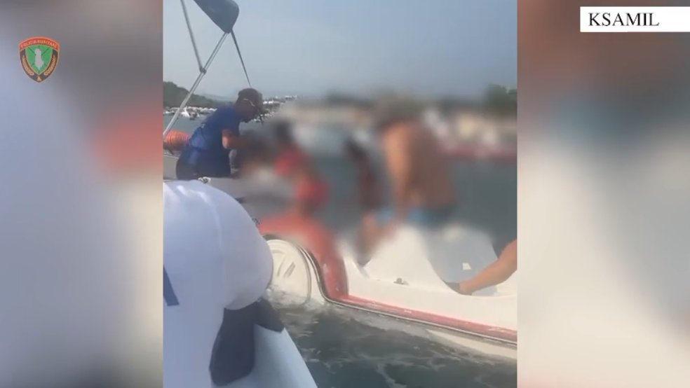 Rrezikuan të mbyteshin në det  Policia shpëton 5 turistë suedezë në Ksamil