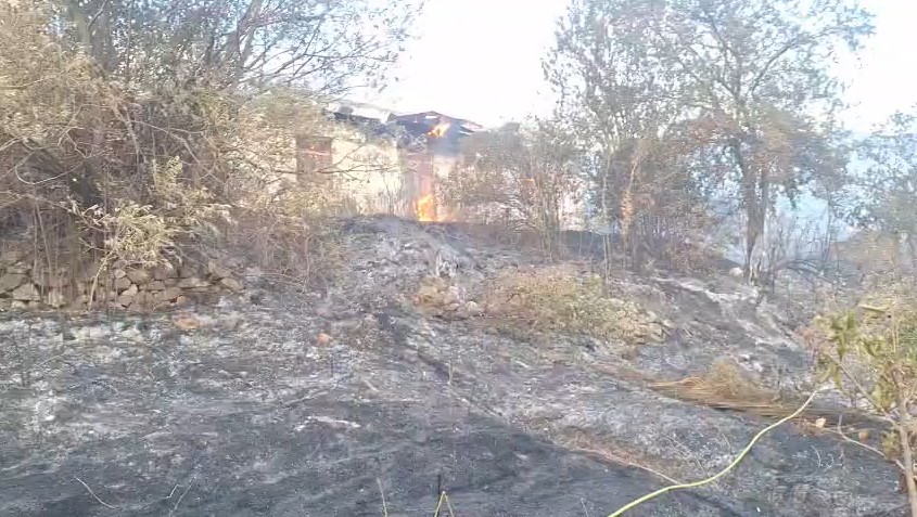 Izolohen vatrat e zjarrit në Maliq Opar  digjet një banesë dhe sipërfaqe me bimësi e pyje