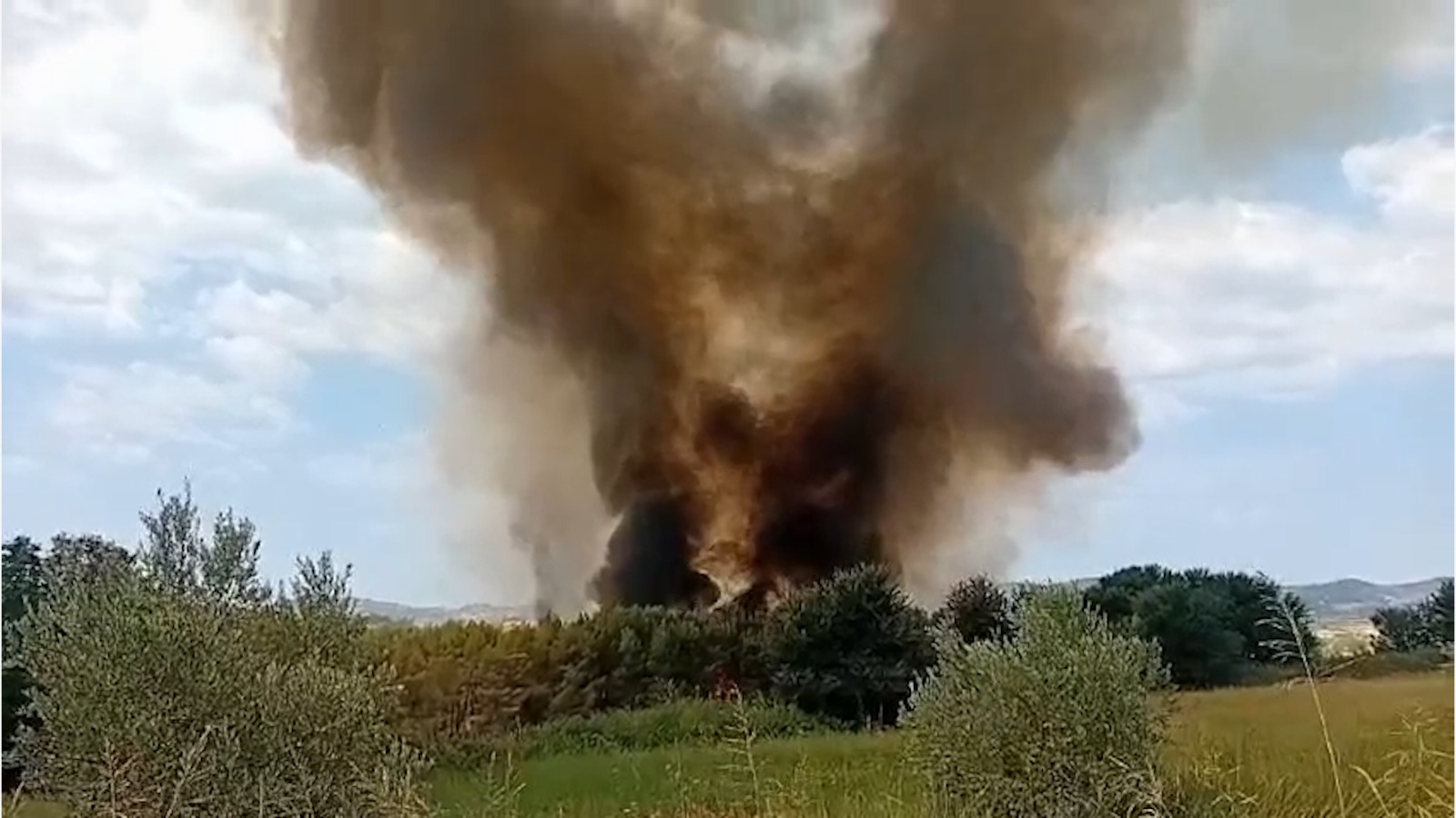 Zjarr në pyllin me pisha në Selenicë të Vlorës  era përhap flakët në varrezën e makinave