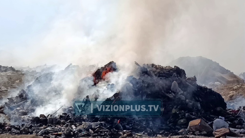 Djegia e mbeturinave në landfillin e Krujës  tymi i dendur kthehet në shqetësim për banorët