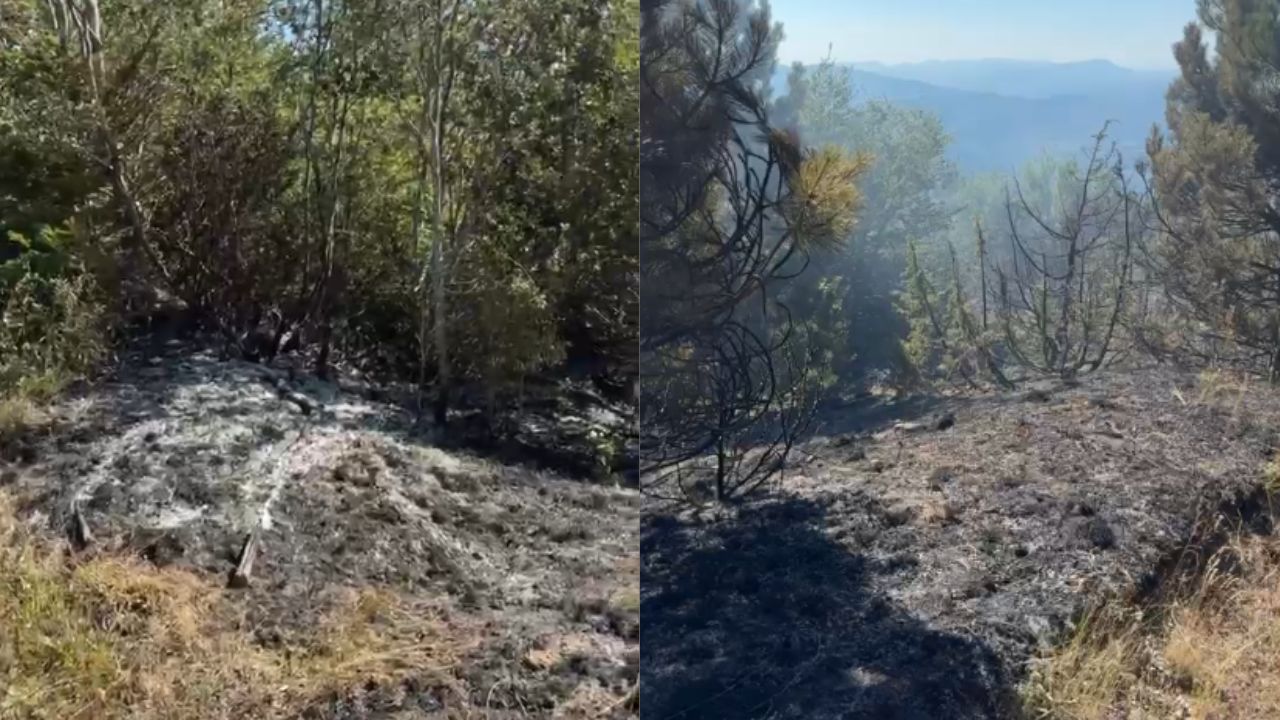 Zjarri mbi fshatin Sinicë vihet nën kontroll  vijon monitorimi për të parandaluar riaktivizimin e flakëve