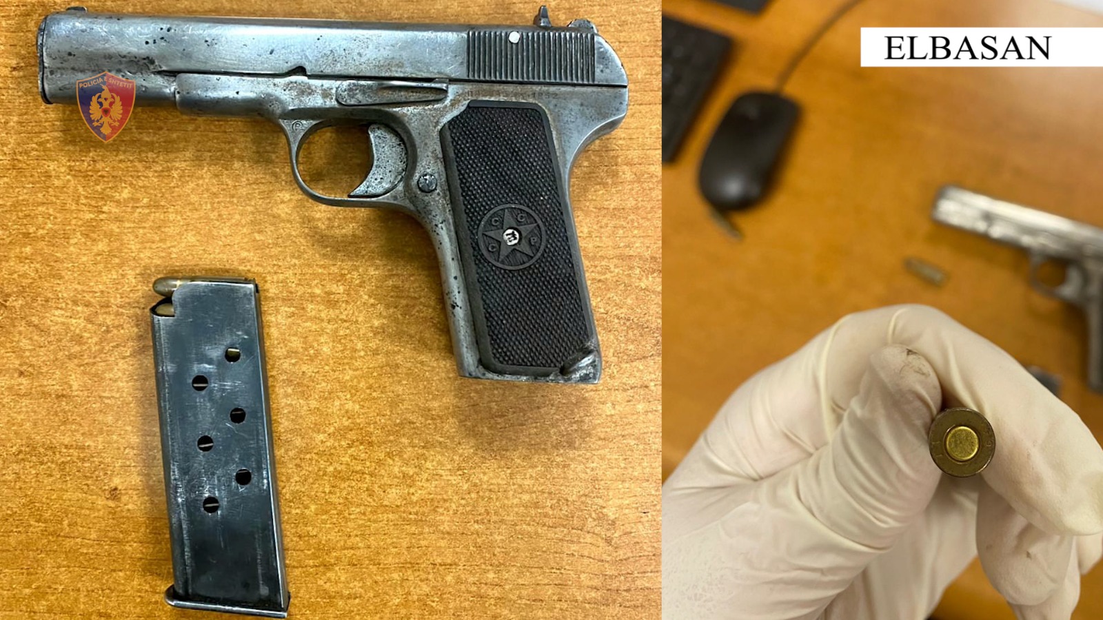 Arrestohet 21 vjeçari i armatosur në Elbasan  sekuestrohet pistoleta