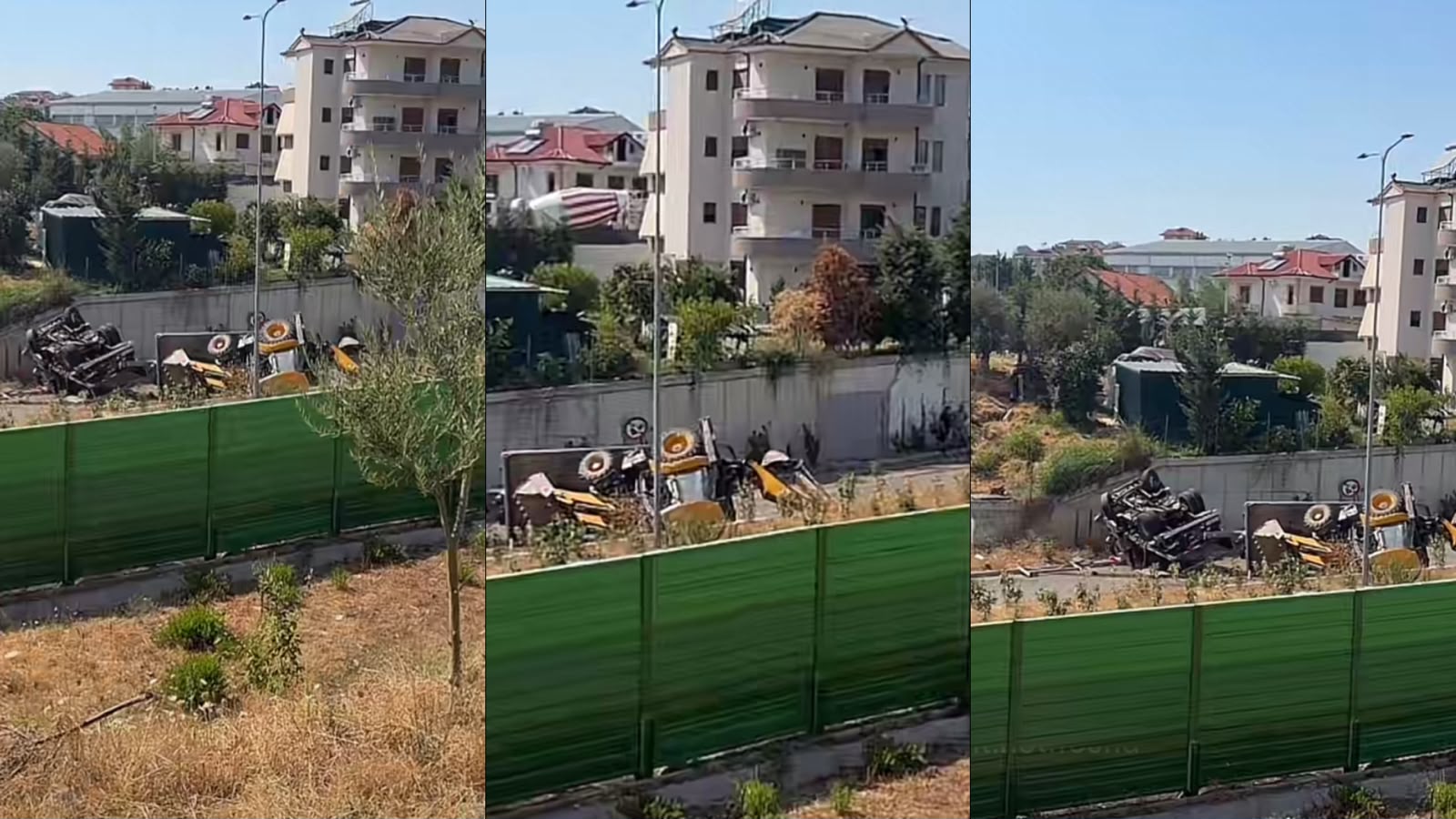 Makina dhe fadroma përmbysen në mes të rrugës në Unazën e Madhe  një person i lënduar