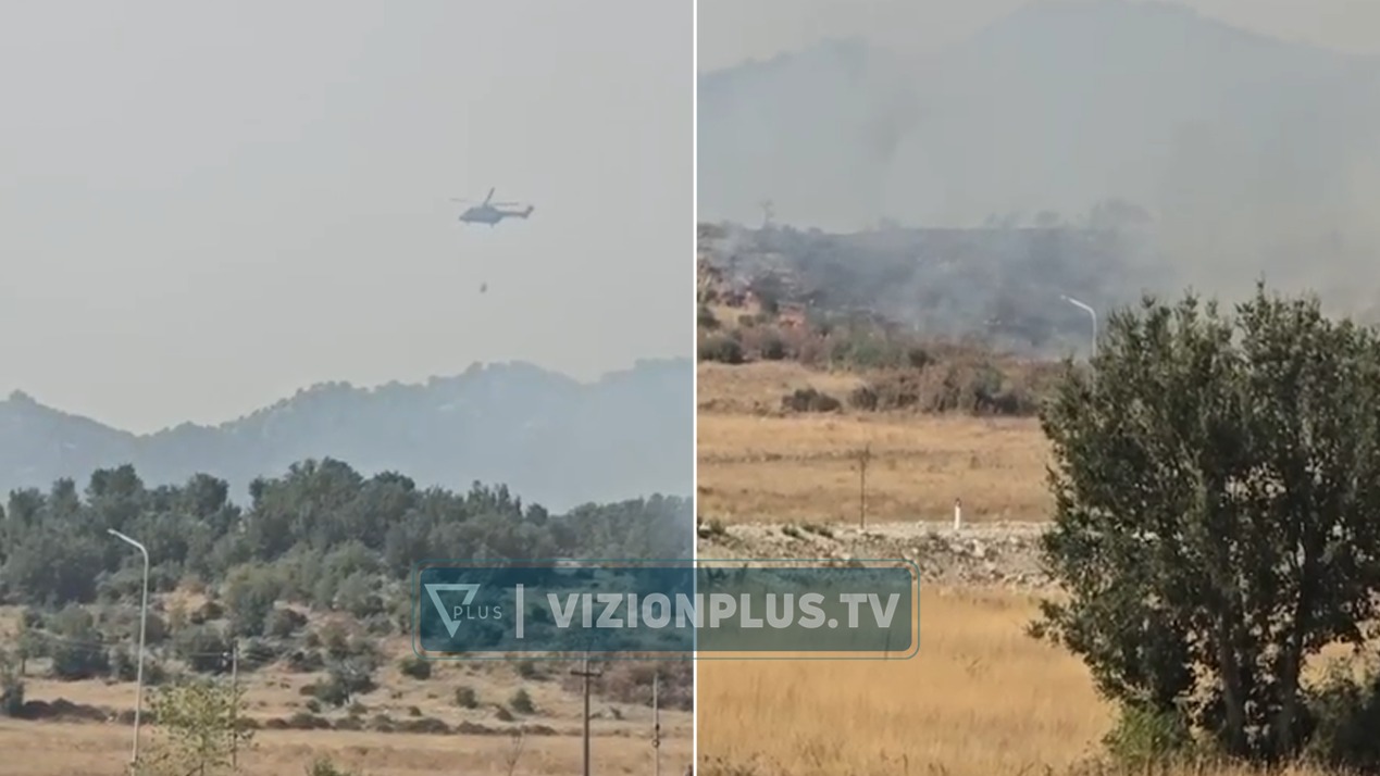 Himarë  Zjarr në fshatin Vranisht  flakët përhapen me shpejtësi në Malin e Çikës