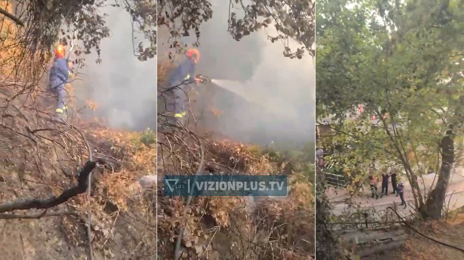 Vlorë  Zjarr pranë një hoteli në Ujin e Ftohtë  ndërhyjnë zjarrfikësit