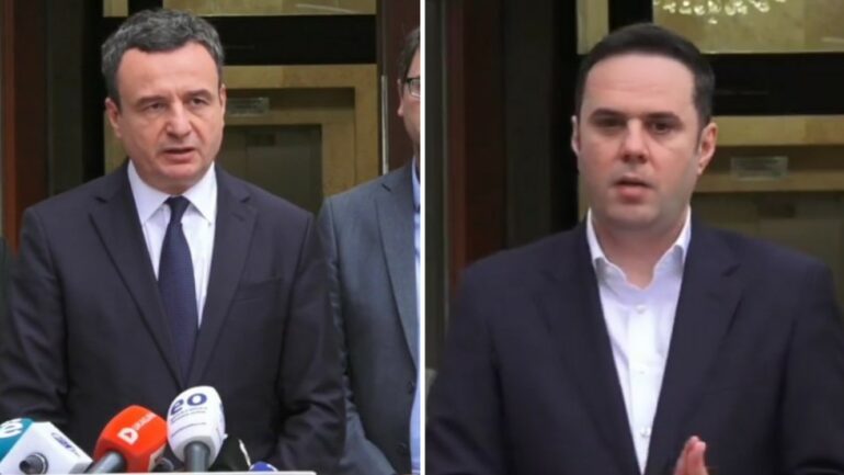 Bisedime pa rezultat  Kurti negocion me Abdixhikun  PDK dhe LDK vijojnë protestën para qeverisë