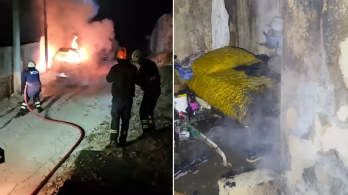 Shkrumbohet një makinë gjatë natës në Gjirokastër  digjet edhe një magazinë e vjetër