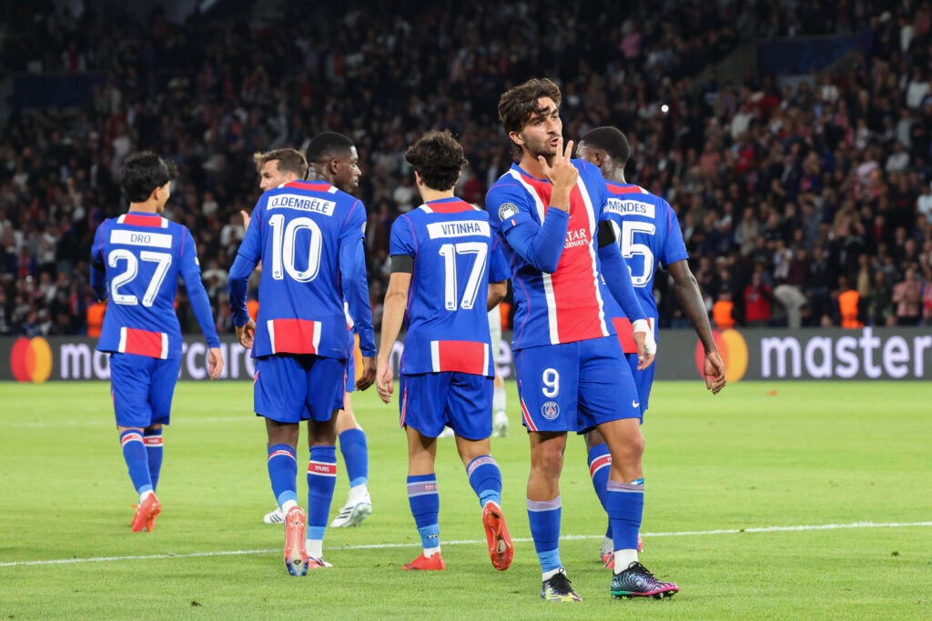PSG opened its Champions League title defense with a dominant 6-1 win