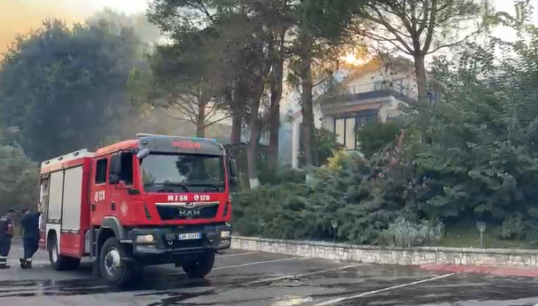 Zjarri në Qafën e Koshovicës  rrezikohet përfshirja e një lokali nga flakët