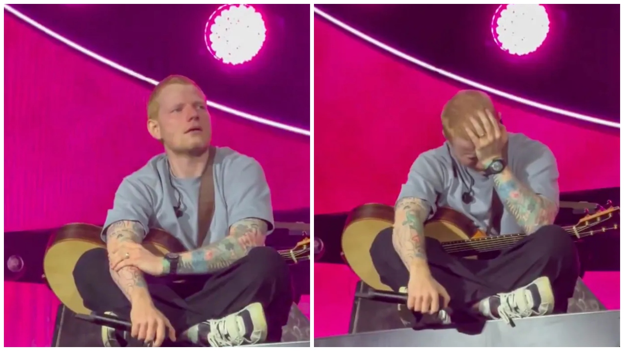  Ka qenë java më e vështirë e jetës sime   pas polemikave për Palestinën  Ed Sheeran shpërthen në lot në skenë  Po më braktisin  VIDEO 