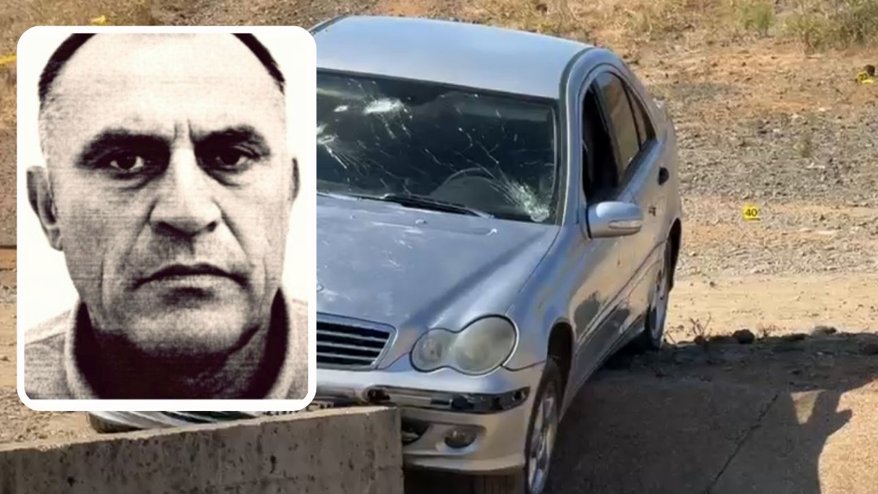 Xhami i bërë  shoshë  nga plumbat  dalin pamje nga automjeti ku u gjet i pajetë Viktor Bardhi