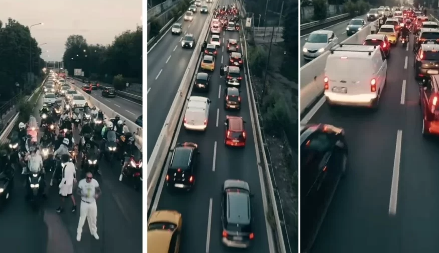 Bllokoi autostradën për xhirimin e videoklipit  dëbohet nga Italia këngëtari