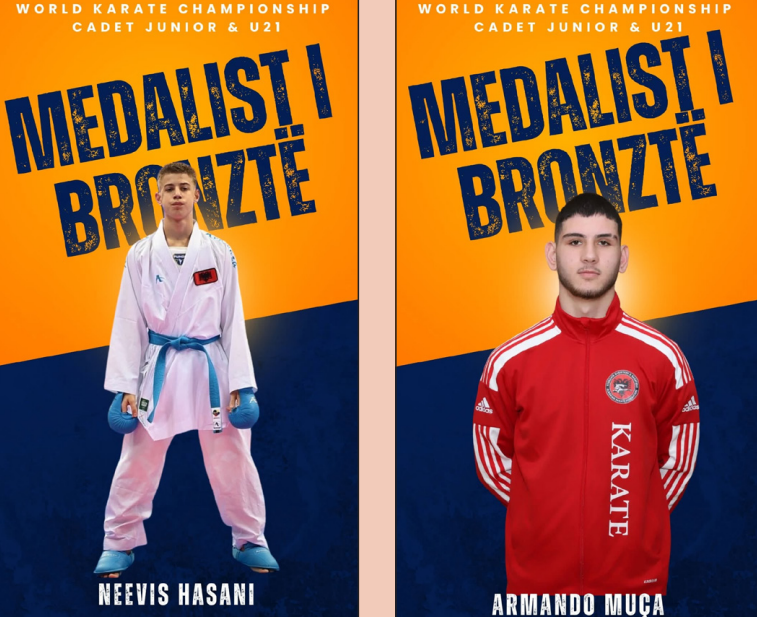 Dy medalje për Shqipërinë në Botërorin e Karatesë